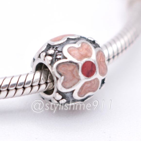 Authentic PANDORA Red Daisy Charm - 790433ER - Picture 1 of 9